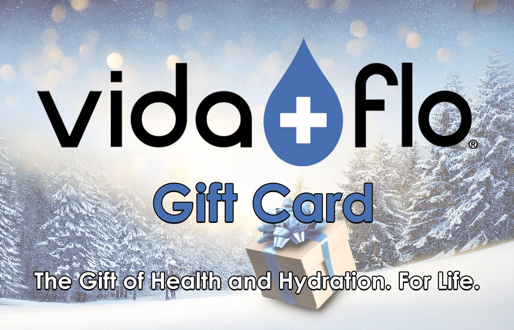 Vida-Flo Buckhead logo promoting our gift cards and packages for the holidays.