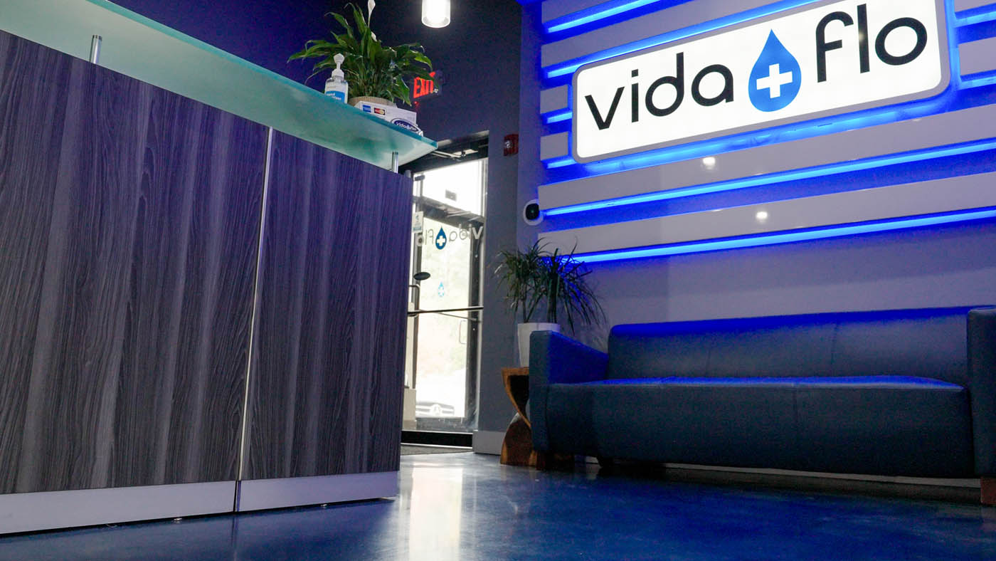 A Vida-Flo Buckhead IV infusions bag.